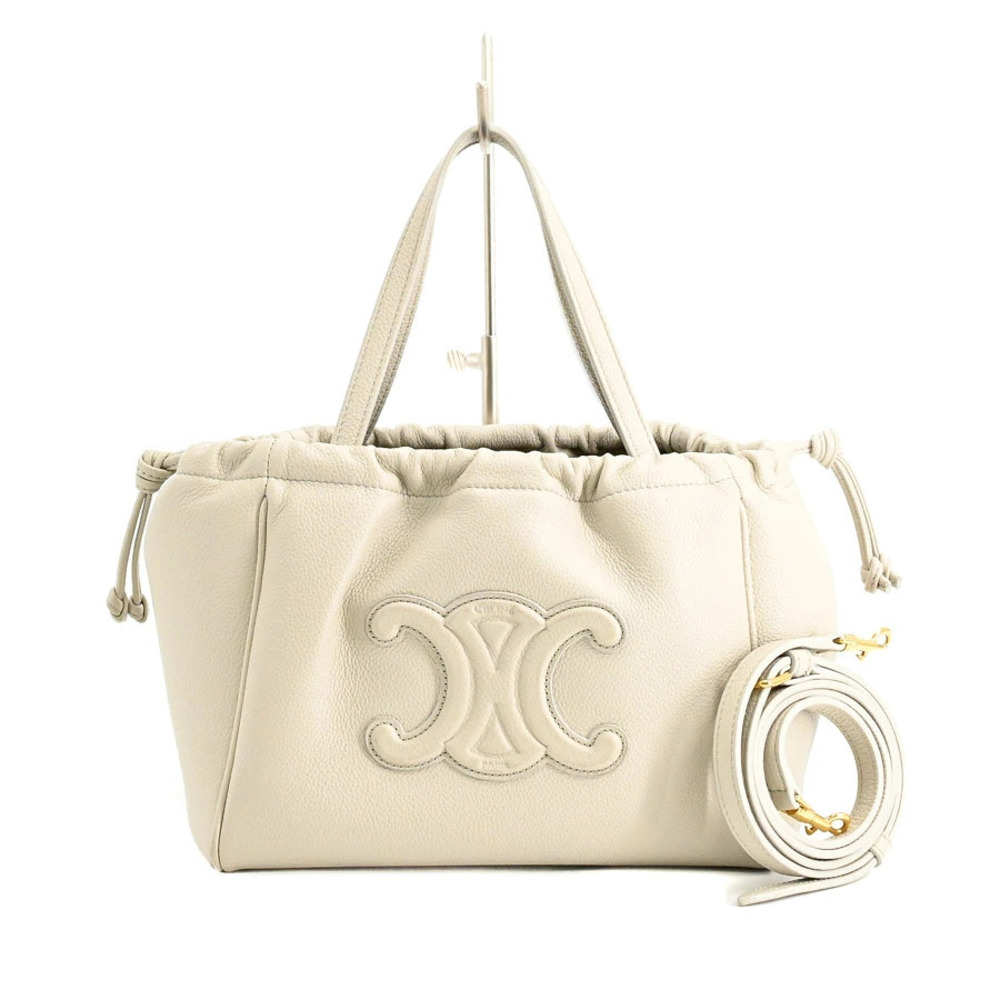 Celine Cabas Drawstring Handbag Gray